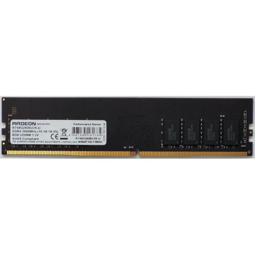 Озу AMD DDR4 8GB 2666Mhz R7 Performance (R748G2606U2S-U) (Восстановлено продавцом, 818379) купить в Украине: Киев, Днепр, Харьков, Одесса  | Проверка совместимости, низкая цена, отзывы, характеристики от TELEMART фото