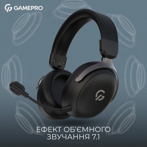 Наушники GamePro Asgard Freya Pro Wireless (HSW201B) Black купить в Украине: Киев, Днепр, Харьков, Одесса  | Низкая цена, отзывы, характеристики от TELEMART фото