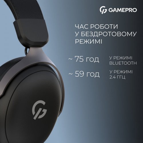 Наушники GamePro Asgard Freya Pro Wireless (HSW201B) Black купить в Украине: Киев, Днепр, Харьков, Одесса  | Низкая цена, отзывы, характеристики от TELEMART фото
