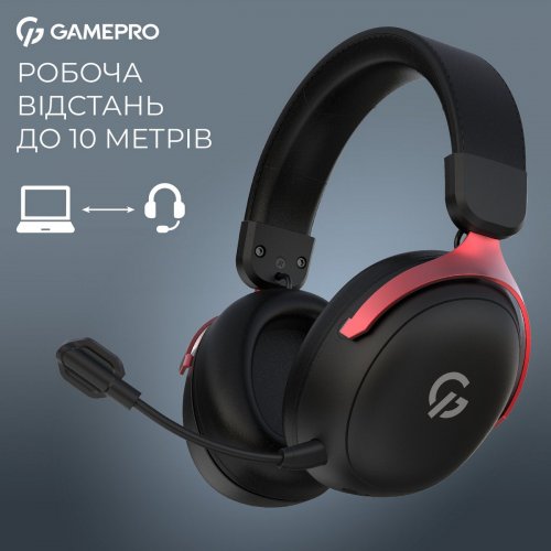 Наушники GamePro Asgard Freya Pro Wireless (HSW201BR) Black/Red купить в Украине: Киев, Днепр, Харьков, Одесса  | Низкая цена, отзывы, характеристики от TELEMART фото
