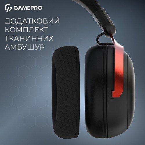 Наушники GamePro Asgard Freya Pro Wireless (HSW201BR) Black/Red купить в Украине: Киев, Днепр, Харьков, Одесса  | Низкая цена, отзывы, характеристики от TELEMART фото
