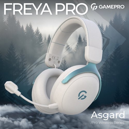 Наушники GamePro Asgard Freya Pro Wireless (HSW201WB) White/Blue купить в Украине: Киев, Днепр, Харьков, Одесса  | Низкая цена, отзывы, характеристики от TELEMART фото