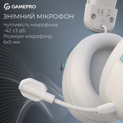 Наушники GamePro Asgard Freya Pro Wireless (HSW201WB) White/Blue купить в Украине: Киев, Днепр, Харьков, Одесса  | Низкая цена, отзывы, характеристики от TELEMART фото