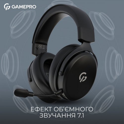 Наушники GamePro Asgard Skadi Wireless (HSW191B) Black купить в Украине: Киев, Днепр, Харьков, Одесса  | Низкая цена, отзывы, характеристики от TELEMART фото