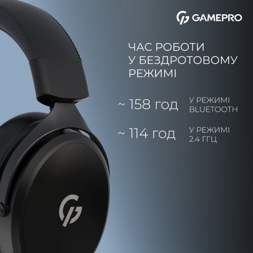 Наушники GamePro Asgard Skadi Wireless (HSW191B) Black купить в Украине: Киев, Днепр, Харьков, Одесса  | Низкая цена, отзывы, характеристики от TELEMART фото