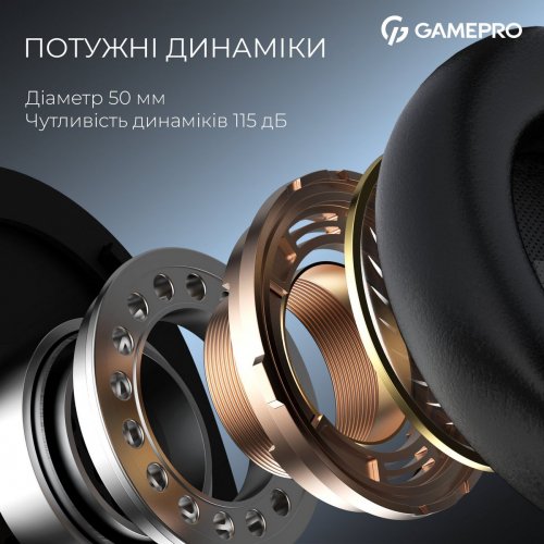 Наушники GamePro Asgard Skadi Wireless (HSW191B) Black купить в Украине: Киев, Днепр, Харьков, Одесса  | Низкая цена, отзывы, характеристики от TELEMART фото