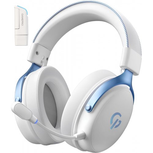 Навушники GamePro Asgard Skadi Wireless (HSW191WB) White/Blue купити в Україні: Київ, Львів, Хмельницький, Тернопіль, Івано-Франківськ | Низька ціна, відгуки, характеристики від TELEMART фото