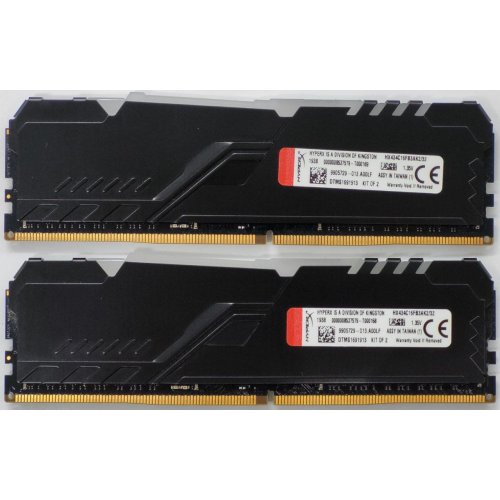 Озу HyperX DDR4 32GB (2x16GB) 3466Mhz Fury RGB (HX434C16FB3AK2/32) (Восстановлено продавцом, 818659) купить в Украине: Киев, Днепр, Харьков, Одесса  | Проверка совместимости, низкая цена, отзывы, характеристики от TELEMART фото