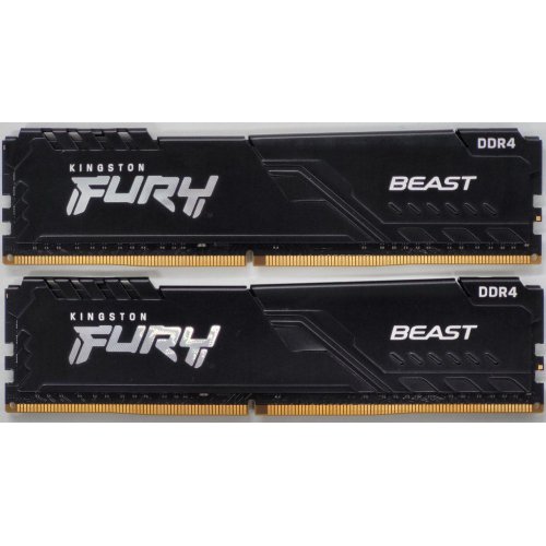 Озп Kingston DDR4 32GB (2x16GB) 3600Mhz FURY Beast Black (KF436C18BBK2/32) (Відновлено продавцем, 818660) купити в Україні: Київ, Львів, Хмельницький, Тернопіль | Перевірка сумісності, низька ціна, відгуки, характеристики від TELEMART фото
