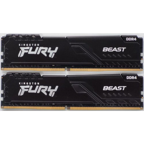 Озу Kingston DDR4 16GB (2x8GB) 3600Mhz FURY Beast Black (KF436C17BBK2/16) (Восстановлено продавцом, 818662) купить в Украине: Киев, Днепр, Харьков, Одесса  | Проверка совместимости, низкая цена, отзывы, характеристики от TELEMART фото