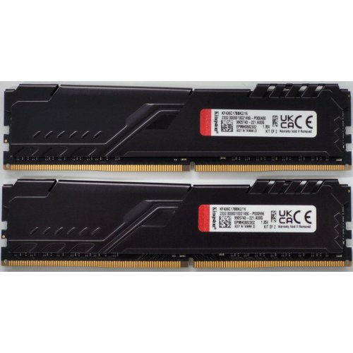 Озу Kingston DDR4 16GB (2x8GB) 3600Mhz FURY Beast Black (KF436C17BBK2/16) (Восстановлено продавцом, 818662) купить в Украине: Киев, Днепр, Харьков, Одесса  | Проверка совместимости, низкая цена, отзывы, характеристики от TELEMART фото