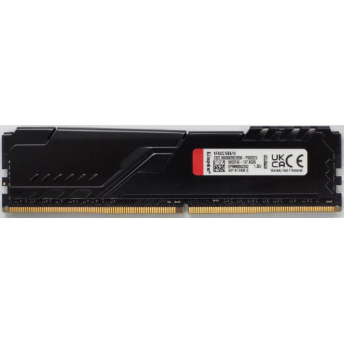 Озу Kingston DDR4 16GB 3200Mhz FURY Beast Black (KF432C16BB/16) (Восстановлено продавцом, 818668) купить в Украине: Киев, Днепр, Харьков, Одесса  | Проверка совместимости, низкая цена, отзывы, характеристики от TELEMART фото
