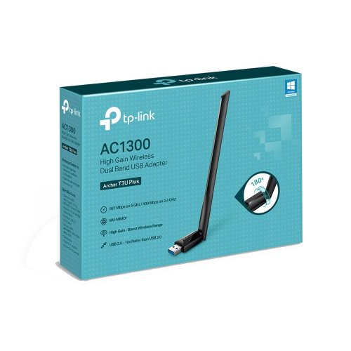 Уценка wi-fi адаптер TP-LINK Archer T3U Plus (Вскрытая упаковка, 818874) купить в Украине: Киев, Днепр, Харьков, Одесса  | Низкая цена, отзывы, характеристики от TELEMART фото