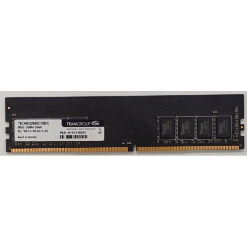 Озу Team DDR4 8GbTeam Elite 2666 MHz (TED48G2666C19BK) (Восстановлено продавцом, 818898) купить в Украине: Киев, Днепр, Харьков, Одесса  | Проверка совместимости, низкая цена, отзывы, характеристики от TELEMART фото