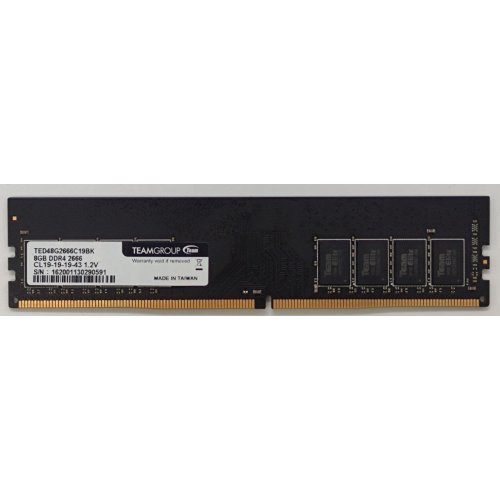 Озу Team DDR4 8GbTeam Elite 2666 MHz (TED48G2666C19BK) (Восстановлено продавцом, 818901) купить в Украине: Киев, Днепр, Харьков, Одесса  | Проверка совместимости, низкая цена, отзывы, характеристики от TELEMART фото
