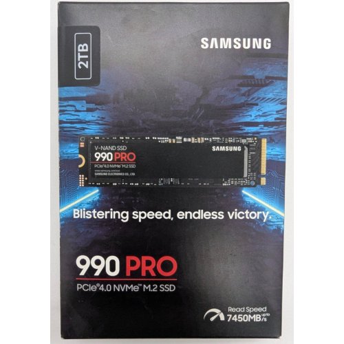 Ssd-диск Samsung 990 PRO V-NAND 3-bit MLC 2TB M.2 (2280 PCI-E) NVMe 2.0 (MZ-V9P2T0BW) (Восстановлено продавцом, 818909) купить в Украине: Киев, Днепр, Харьков, Одесса  | Проверка совместимости, низкая цена, отзывы, характеристики от TELEMART фото