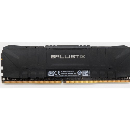 Озп Crucial DDR4 16GB 2666Mhz Ballistix Black (BL16G26C16U4B) (Відновлено продавцем, 819131) купити в Україні: Київ, Львів, Хмельницький, Тернопіль | Перевірка сумісності, низька ціна, відгуки, характеристики від TELEMART фото