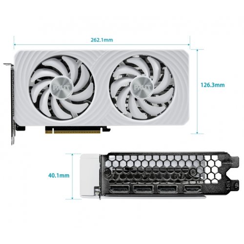 Видеокарта Palit GeForce RTX 5060 Ti White OC 8192MB (NE7506TU19P1-GB2062M) купить в Украине: Киев, Днепр, Харьков, Одесса  | Проверка совместимости, низкая цена, отзывы, характеристики от TELEMART фото