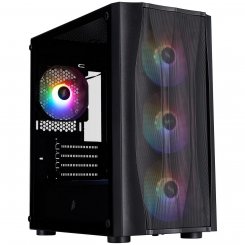 Корпус 1stPlayer X3-M-BK-4F1 без БЖ Black
