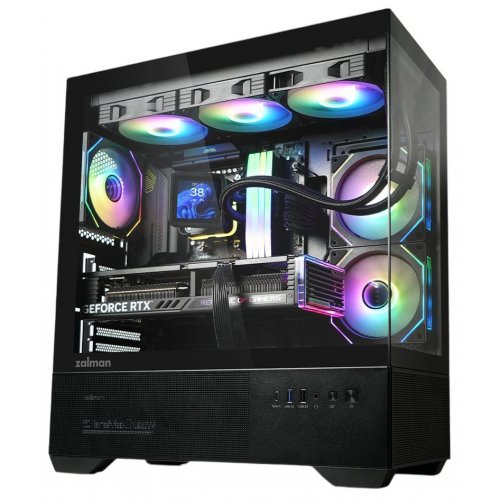 Корпус Zalman Chronix V2 Tempered Glass без БП Black купить в Украине: Киев, Днепр, Харьков, Одесса  | Проверка совместимости, низкая цена, отзывы, характеристики от TELEMART фото