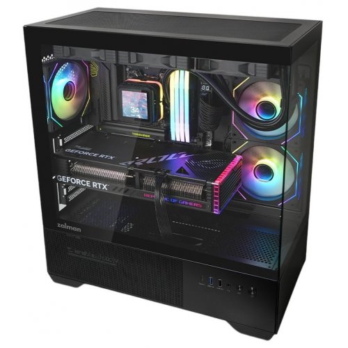 Корпус Zalman Chronix V2 Tempered Glass без БП Black купить в Украине: Киев, Днепр, Харьков, Одесса  | Проверка совместимости, низкая цена, отзывы, характеристики от TELEMART фото