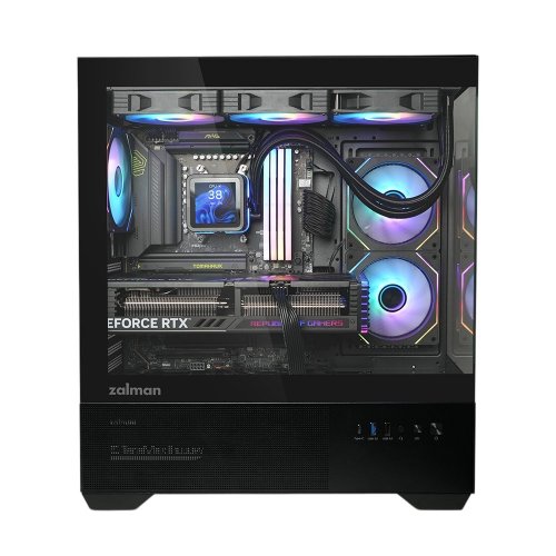 Корпус Zalman Chronix V2 Tempered Glass без БП Black купить в Украине: Киев, Днепр, Харьков, Одесса  | Проверка совместимости, низкая цена, отзывы, характеристики от TELEMART фото