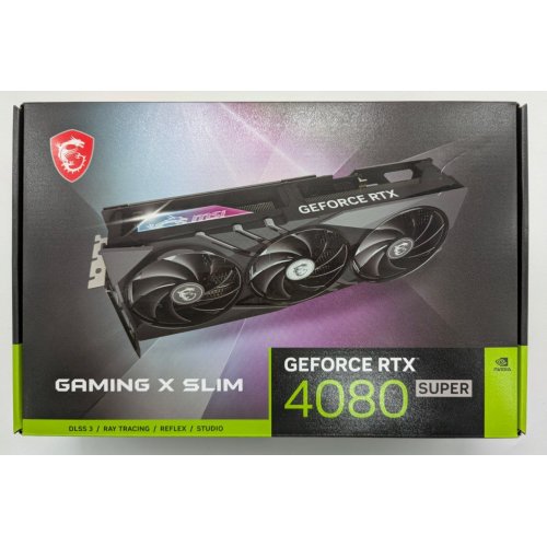 Відеокарта MSI GeForce RTX 4080 SUPER GAMING X SLIM 16384MB (RTX 4080 SUPER 16G GAMING X SLIM) (Відновлено продавцем, 819165) купити в Україні: Київ, Львів, Хмельницький, Тернопіль | Перевірка сумісності, низька ціна, відгуки, характеристики від TELEMART фото