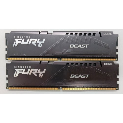 Озу Kingston DDR5 32GB (2x16GB) 6000Mhz FURY Beast (KF560C36BBEK2-32) (Восстановлено продавцом, 819178) купить в Украине: Киев, Днепр, Харьков, Одесса  | Проверка совместимости, низкая цена, отзывы, характеристики от TELEMART фото