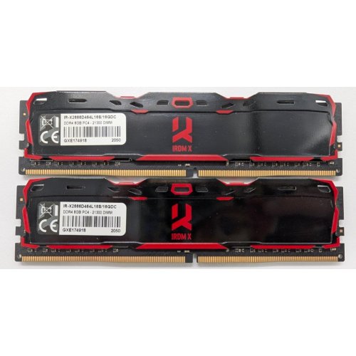 Озу GoodRAM DDR4 16GB (2x8GB) 2666Mhz IRDM X Black (IR-X2666D464L16S/16GDC) (Восстановлено продавцом, 819179) купить в Украине: Киев, Днепр, Харьков, Одесса  | Проверка совместимости, низкая цена, отзывы, характеристики от TELEMART фото