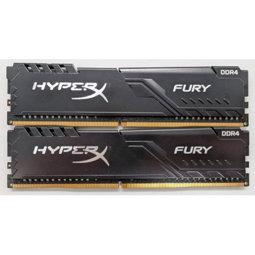 Озу HyperX DDR4 16GB (2x8GB) 2666Mhz Fury Black (HX426C16FB3K2/16) (Восстановлено продавцом, 819213) купить в Украине: Киев, Днепр, Харьков, Одесса  | Проверка совместимости, низкая цена, отзывы, характеристики от TELEMART фото