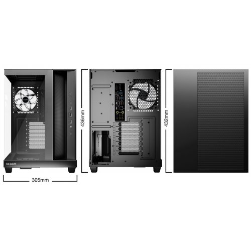 Корпус Be Quiet! Light Base 500 LX Tempered Glass без БП (BGW85) Black купить в Украине: Киев, Днепр, Харьков, Одесса  | Проверка совместимости, низкая цена, отзывы, характеристики от TELEMART фото