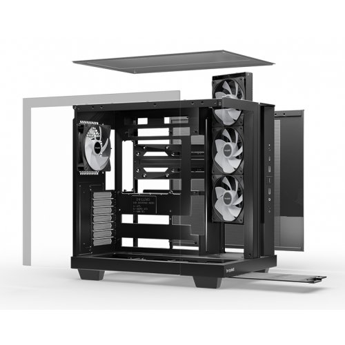 Корпус Be Quiet! Light Base 500 LX Tempered Glass без БП (BGW85) Black купить в Украине: Киев, Днепр, Харьков, Одесса  | Проверка совместимости, низкая цена, отзывы, характеристики от TELEMART фото