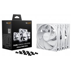 Набір кулерів для корпусу Be Quiet! Pure Wings 3 120mm PWM Reverse Triple-Pack (BL136) White