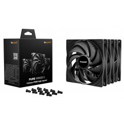 Набір кулерів для корпусу Be Quiet! Pure Wings 3 140mm PWM High-Speed Triple-Pack (BL138) Black