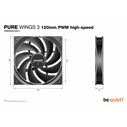 Набір кулерів для корпусу Be Quiet! Pure Wings 3 120mm PWM High-Speed Triple-Pack (BL140) Black купити в Україні: Київ, Львів, Хмельницький, Тернопіль | Перевірка сумісності, низька ціна, відгуки, характеристики від TELEMART фото