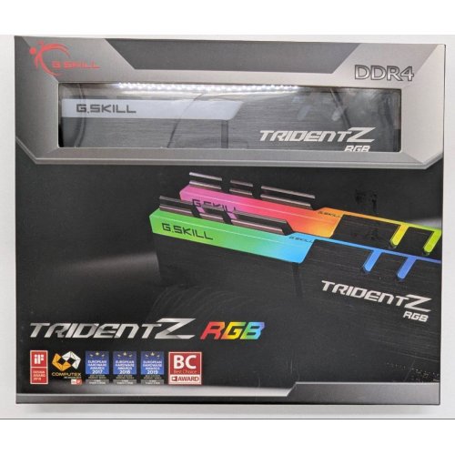 Озу G.Skill DDR4 32GB (2x16GB) 3600Mhz Trident Z RGB (F4-3600C18D-32GTZR) (Восстановлено продавцом, 819296) купить в Украине: Киев, Днепр, Харьков, Одесса  | Проверка совместимости, низкая цена, отзывы, характеристики от TELEMART фото