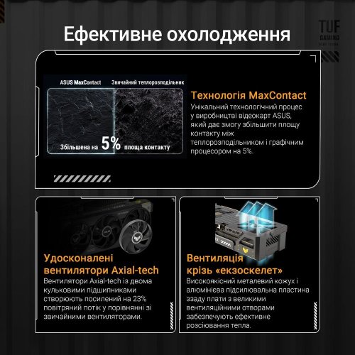 Відеокарта Asus TUF Gaming GeForce RTX 5090 OC 32768MB (TUF-RTX5090-O32G-GAMING FR) Factory Recertified купити в Україні: Київ, Львів, Хмельницький, Тернопіль | Перевірка сумісності, низька ціна, відгуки, характеристики від TELEMART фото
