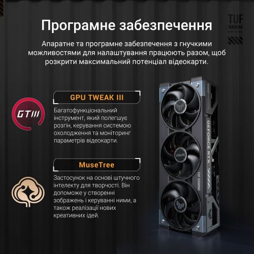 Відеокарта Asus TUF Gaming GeForce RTX 5090 OC 32768MB (TUF-RTX5090-O32G-GAMING FR) Factory Recertified купити в Україні: Київ, Львів, Хмельницький, Тернопіль | Перевірка сумісності, низька ціна, відгуки, характеристики від TELEMART фото