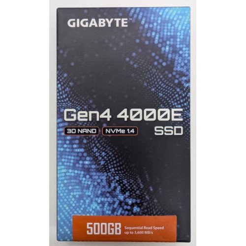 Ssd-диск Gigabyte Gen4 4000E 3D NAND 500GB M.2 (2280 PCI-E) NVMe 1.4 (G440E500G) (Стан нового, 819540) купити в Україні: Київ, Львів, Хмельницький, Тернопіль | Перевірка сумісності, низька ціна, відгуки, характеристики від TELEMART фото