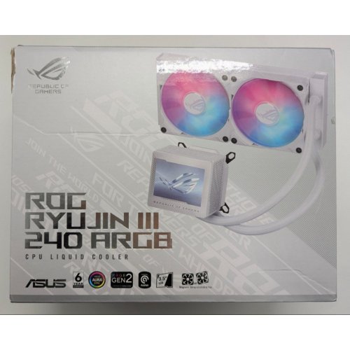 Готова сво Asus ROG Ryujin III 240 ARGB (90RC00K2-M0UAY0) White (Відновлено продавцем, 819553) купити в Україні: Київ, Львів, Хмельницький, Тернопіль | Перевірка сумісності, низька ціна, відгуки, характеристики від TELEMART фото