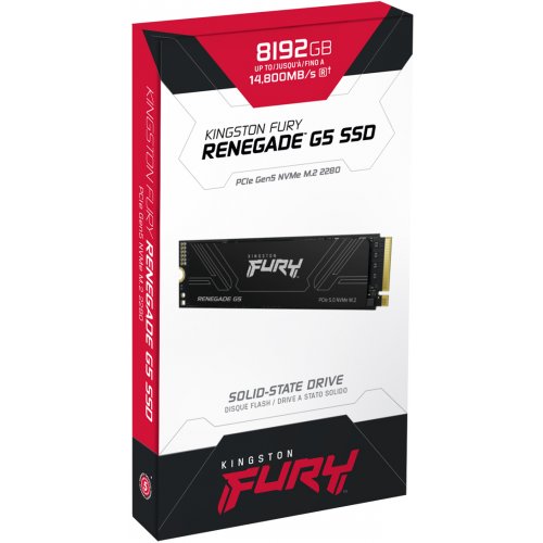 SSD-диск Kingston FURY Renegade G5 3D NAND TLC 8TB M.2 (2280 PCI-E) NVMe x4 (SFYR2D/8T1) купить в Украине: Киев, Днепр, Харьков, Одесса  | Проверка совместимости, низкая цена, отзывы, характеристики от TELEMART фото