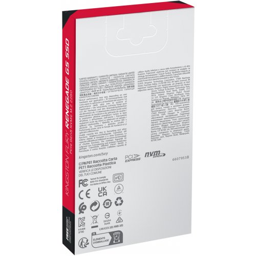 SSD-диск Kingston FURY Renegade G5 3D NAND TLC 8TB M.2 (2280 PCI-E) NVMe x4 (SFYR2D/8T1) купить в Украине: Киев, Днепр, Харьков, Одесса  | Проверка совместимости, низкая цена, отзывы, характеристики от TELEMART фото