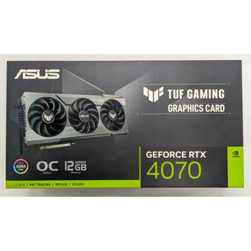 Відеокарта Asus TUF GeForce RTX 4070 Gaming OC 12288MB (TUF-RTX4070-O12G-GAMING) (Відновлено продавцем, 819623) купити в Україні: Київ, Львів, Хмельницький, Тернопіль | Перевірка сумісності, низька ціна, відгуки, характеристики від TELEMART фото
