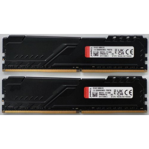Озу Kingston DDR4 32GB (2x16GB) 3200Mhz FURY Beast Black (KF432C16BBK2/32) (Восстановлено продавцом, 819669) купить в Украине: Киев, Днепр, Харьков, Одесса  | Проверка совместимости, низкая цена, отзывы, характеристики от TELEMART фото