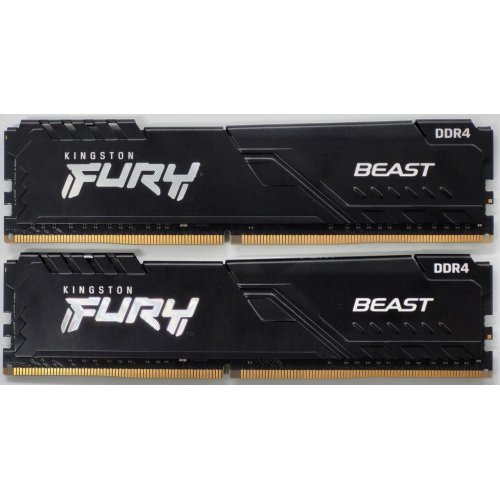 Озу Kingston DDR4 32GB (2x16GB) 3200Mhz FURY Beast Black (KF432C16BB1K2/32) (Восстановлено продавцом, 819670) купить в Украине: Киев, Днепр, Харьков, Одесса  | Проверка совместимости, низкая цена, отзывы, характеристики от TELEMART фото