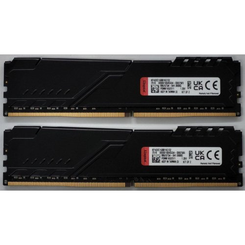 Озу Kingston DDR4 32GB (2x16GB) 3200Mhz FURY Beast Black (KF432C16BB1K2/32) (Восстановлено продавцом, 819670) купить в Украине: Киев, Днепр, Харьков, Одесса  | Проверка совместимости, низкая цена, отзывы, характеристики от TELEMART фото