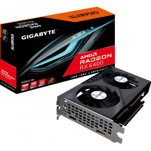 Видеокарта Gigabyte Radeon RX 6400 EAGLE 4096MB (GV-R64EAGLE-4GD) (Восстановлено продавцом, 819683) купить в Украине: Киев, Днепр, Харьков, Одесса  | Проверка совместимости, низкая цена, отзывы, характеристики от TELEMART фото