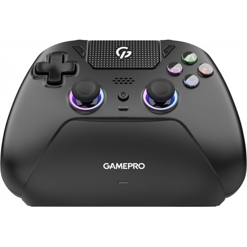 Геймпад с зарядной станцией GamePro GPS20BDOC RGB Wireless Black купить в Украине: Киев, Днепр, Харьков, Одесса  | Низкая цена, отзывы, характеристики от TELEMART фото