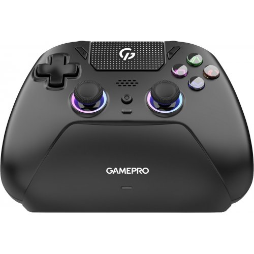 Геймпад із зарядною станцією GamePro GPS20BDOC RGB Wireless Black купити в Україні: Київ, Львів, Хмельницький, Тернопіль, Івано-Франківськ | Низька ціна, відгуки, характеристики від TELEMART фото