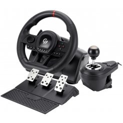 Кермо з педалями та коробкою передач GamePro RW038PM Black
